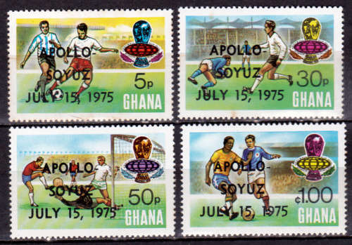 GHANA 1975, 15 Aug. APOLLO-SOYUZ SPACE LINK, set, MNH, CV +/-R 80.00 view scans