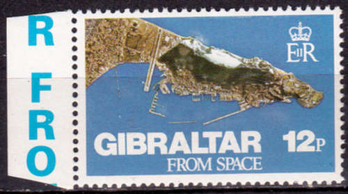 GIBRALTAR 1978, 3 May. GIBRALTAR FROM SPACE, single, MNH, CV +/-R 10.00 view scans