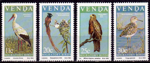 VENDA 1984, 26 April. MIGRATORY BIRDS(2nd issue), set, MNH, CV R 20.00 view scans