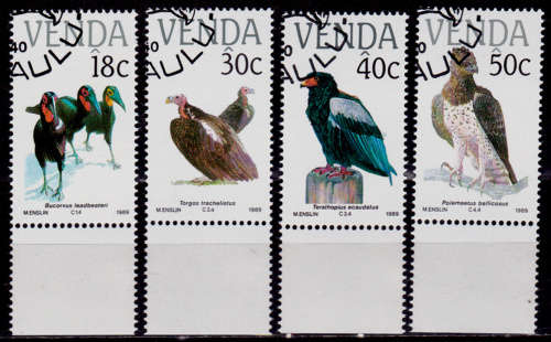 VENDA 1989, 27 June. ENDANGERED BIRDS, set, CTO, CV R ?? view scans