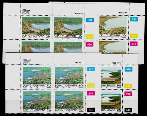 BOPHUTHATSWANA 1988, 17 Nov. WATER CONSERVATION, set controls, MNH, CV R 40.00 view scans