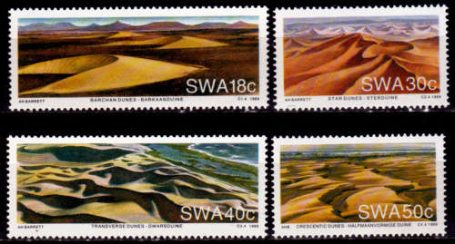SWA 1989, 14 Aug. NAMIB DESERT SAND DUNES. set, MNH, CV R 10.00 view scans