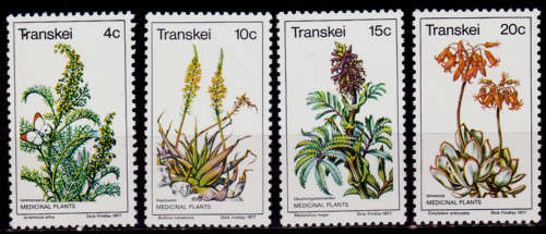 TRANSKEI 1977, 16 May. MEDICINAL PLANTS, set, MNH, CV R 41.00 view scans