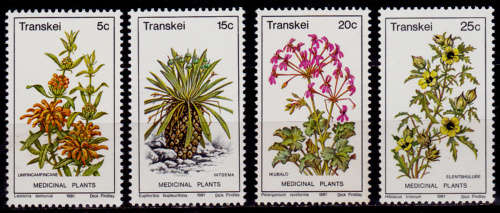 TRANSKEI 1981, 15 April. MEDICINAL PLANTS(2nd series), set, MNH, CV R 10.00 view scans