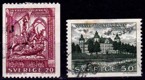 SWEDEN 1962, 24 Sept. HISTORIC BUILDINGS, set, UH, CV +/- R 10.00, view scans