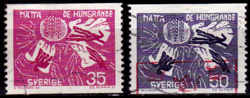 SWEDEN 1963, 21 March. WORLD CAMPAIGN FOR FREEDOM, set, UH, CV +/- R 10.00, view scans