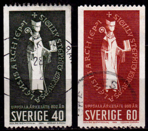 SWEDEN 1964, 12 June. ARCHBISHOP OF UPPSALA, set, UH, CV +/- R 10.00, view scans