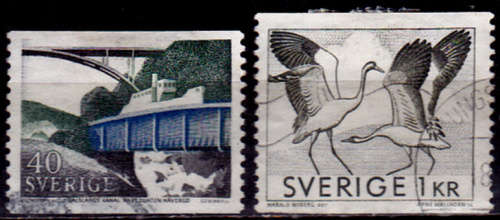 SWEDEN 1968, 21 Feb. CANAL AND CRANE DANCE, set, UH, CV +/- R 10.00, view scans