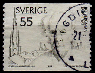 SWEDEN 1969, 13 Oct. 100th ANNIV BIRTH BO BERGMAN, single, UH, CV +/- R 5.00, view scans