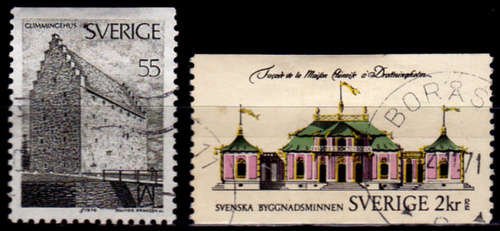 SWEDEN 1970, 28 Aug. NOTABLE BUILDINGS, set, UH, CV +/- R 15.00, view scans