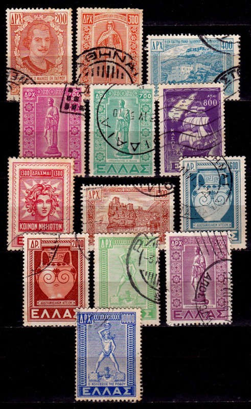 GREECE 1950-1951, 5 April. RETURN OF DEDOKANES ISLANDS, set, UH, CV+/- R 110.00, view scans