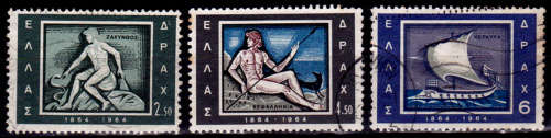GREECE 1964, 20 July. 100th ANNIV IONIAN ISLANDS, set, UH, CV+/- R 30.00, view scans