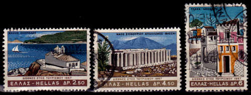 GREECE 1967, 26 June. INTERNATIONAL YEAR OF TOURISM, set, UH, CV+/- R 25.00, view scans