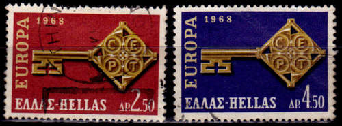 GREECE 1968, 29 March. EUROPA STAMPS, set, UH, CV+/- R 25.00, view scans