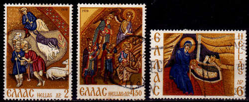 GREECE 1970, 5 Dec. CHRISTMAS STAMPS, set, UH, CV+/- R 30.00, view scans