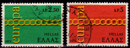 GREECE 1971, 18 May. EUROPA STAMPS, set, UH, CV+/- R 55.00, view scans