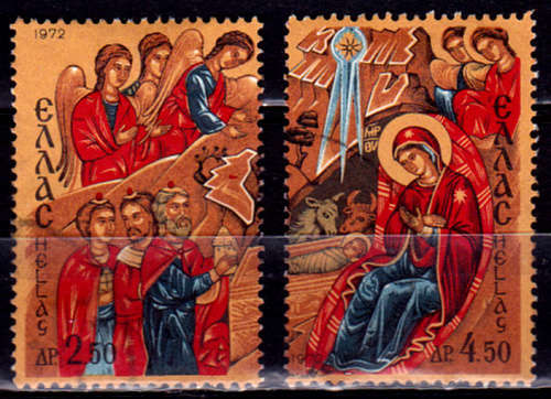 GREECE 1972, 15 Nov. CHRISTMAS STAMPS, set, UH, CV+/- R 10.00, view scans