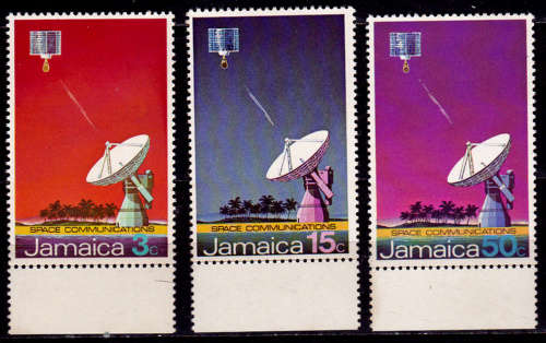 JAMAICA 1972, 17 Feb. SPACE COMMUNICATIONS, set, MNH, CV +/-R 35.00 view scans