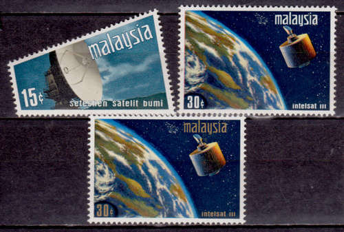 MALAYSIA 1971, 6 April. SATELLITE EARTH STATION, set, MNH, CV +/-R 85.00 view scans
