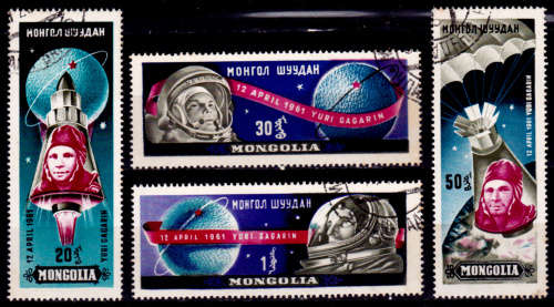 MONGOLIA 1961, 31 May. WORLD 1st MANNED SPACE FLIGHT, set, UH, CV +/-R 35.00 view scans