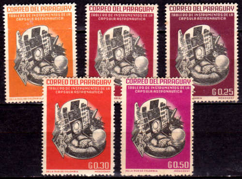 PARAGUAY 1963, 16 March. SPACE TRAVEL, set, MNH, CV +/-R 25.00 view scans