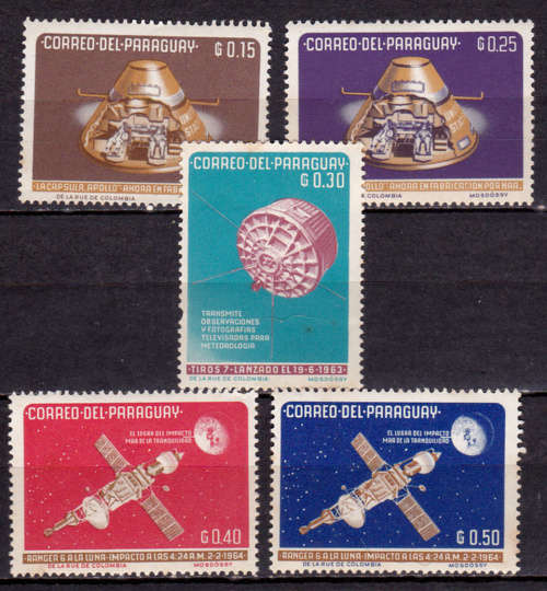 PARAGUAY 1964, 25 April. SPACE TRAVEL, set, MNH, CV +/-R 25.00 view scans
