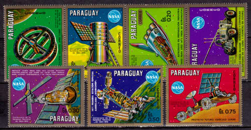 PARAGUAY 1970, 19 Oct. FUTURE PROJECTS SPACE TRAVEL, set, MNH, CV +/-R 35.00 view scans