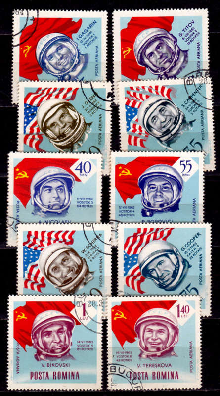 ROMANIA 1964, 15 Jan. SPACE TRAVEL, set, UH, CV +/-R 60.00 view scans