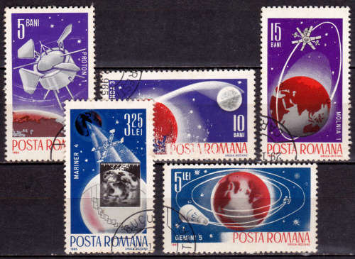 ROMANIA 1965, 25 Dec. SPACE TRAVEL, set, UH, CV +/-R 60.00 view scans