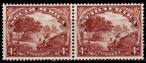 UNION OF SA 1930-1945, DEFINITIVE ISSUE - ROTO PRINTING, 4d pair, MH, CV R 600.00 view scans