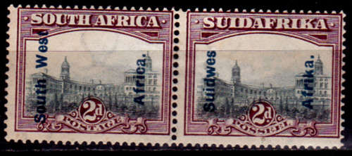 SWA 1926-27. OVERPRINTED ISSUE, 2d pair, MH, CV R 170.00, View scans