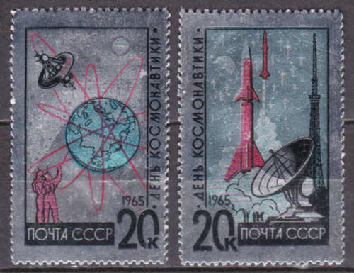 USSR 1965, 12 April. COSMONAUTICS DAY, set, MNH, CV +/-R 220.00 view scans