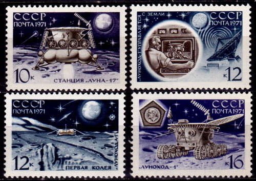 USSR 1971, 16 March. SOVIET MOON EXPLORATION, set, MNH, CV +/-R 45.00 view scans