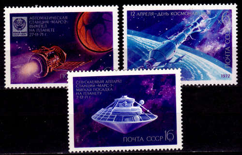 USSR 1972, 5 April. COSMONAUTICS DAY, set, MNH, CV +/-R 20.00 view scans
