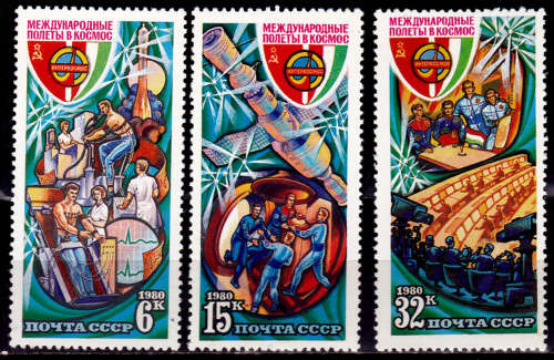 USSR 1980, 27 May. SOVIET-HUNGARIAN SPACE FLIGHT, set, MNH, CV +/-R 20.00 view scans
