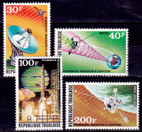 TOGO 1974, 6 July. US JUPITER SPACE MISSION INCL AIRMAIL, set, MNH, CV +/-R 65.00 view scans