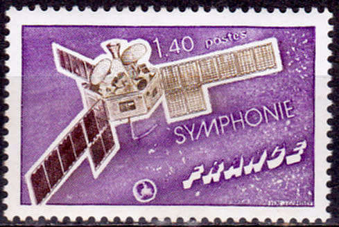 FRANCE 1976, 26 June. LAUNCH SYMPHONIE NO 1, single, MH, CV +/-R 10.00 view scans
