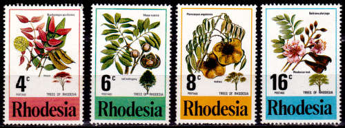 RHODESIA 1976, 17 Nov. RHODESIAN TREES, set, MH, CV R 10.00, view scans