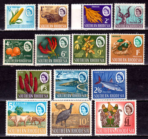 SOUTHERN RHODESIA 1964, 19 Feb. DEFINITIVE ISSUE, set, MNH, CV R 1,381.00, view scans