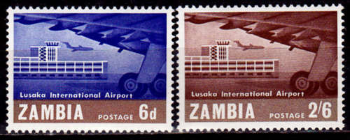 ZAMBIA 1967, 2 Oct. OPENING LUSAKA INTL AIRPORT, set, MNH, CV+/-R 20.00, view scans