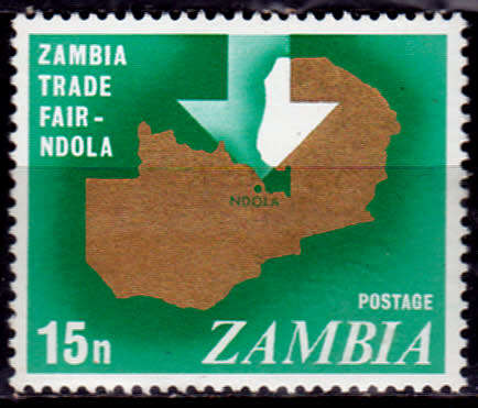 ZAMBIA 1968, 29 June. 12th ANNIV NDOLA TRADE FAIR, single, MNH, CV+/-R 5.00, view scans