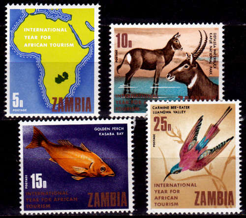 ZAMBIA 1969, 23 Oct. INTL YEAR AFRICAN TOURISM, set, MNH, CV +/-R 50.00 view scans