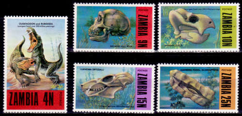 ZAMBIA 1973, 1 Feb. PREHISTORIC ANIMALS, set, MNH, CV +/-R 190.00 view scans