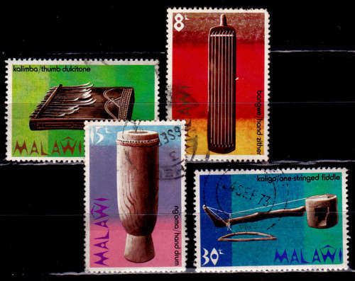 MALAWI 1973, 8 Aug. MUSICAL INSTRUMENTS, set, UH, CV +/-R 35.00 view scans