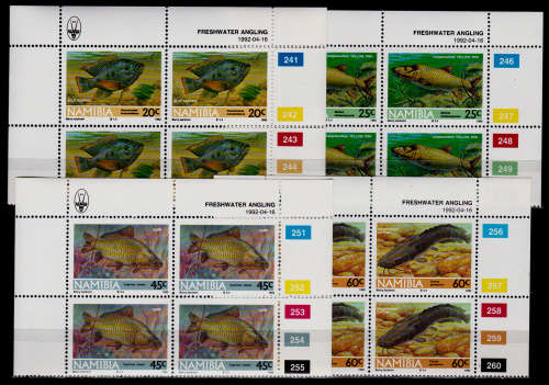 NAMIBIA 1992, 16 April. FRESHWATER ANGLING, set controls, MNH, CV R 88.00, view scans
