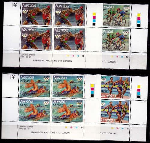 NAMIBIA 1996, 27 June. OLYMPIC GAMES, ATLANTA 1996, set controls, MNH, CV R 80.00 view scans