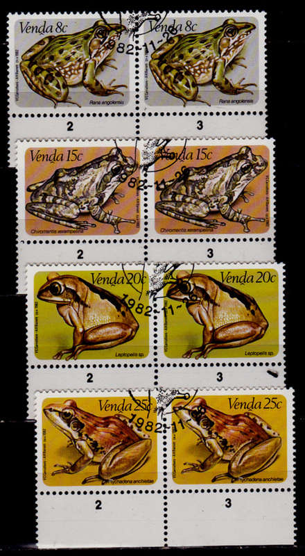 VENDA 1982, 26 Nov. FROGS, set pairs, CTO, CV R ?? view scans