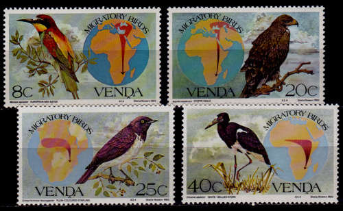 VENDA 1983, 16 Feb. MIGRATORY BIRDS, set, MNH, CV R 20.00 view scans