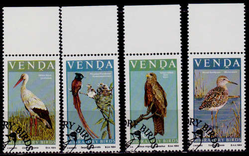 VENDA 1984, 26 April. MIGRATORY BIRDS(2nd issue), set, CTO, CV R ?? view scans