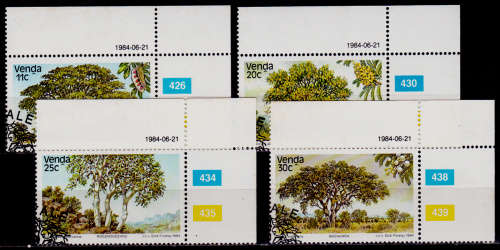 VENDA 1984, 21 June. INDIGENOUS TREES(3rd issue), set, CTO, CV R ?? view scans
